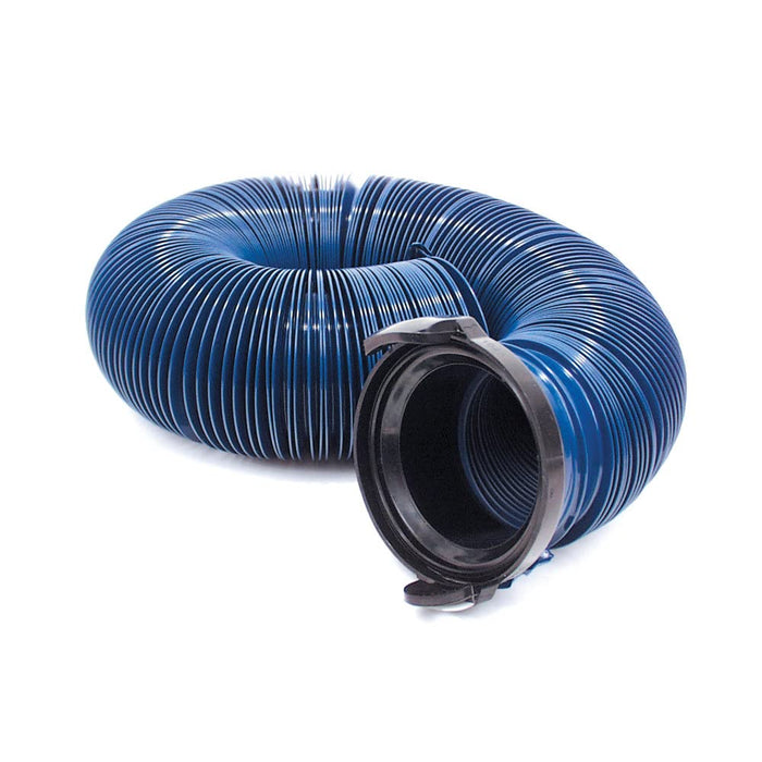 Valterra D04-0120PB Blue Quick Drain 3" x 10' RV Sewer Hose & Adapter