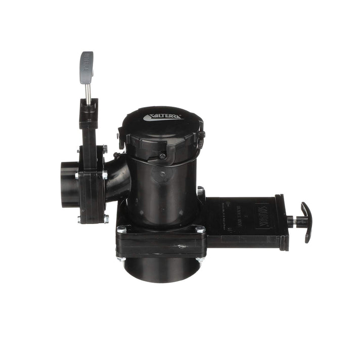 Valterra T18 T18 RV Rotating San Tee Double Valve w/ 3" Spigot x 2" Hub x 3", Bayonet Cap