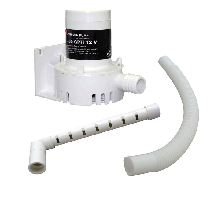 Johnson Pump 24052 Ice Chest Aerator Kit (Includes Pump, Hose, Spray Bar, Clamps & Instructions)