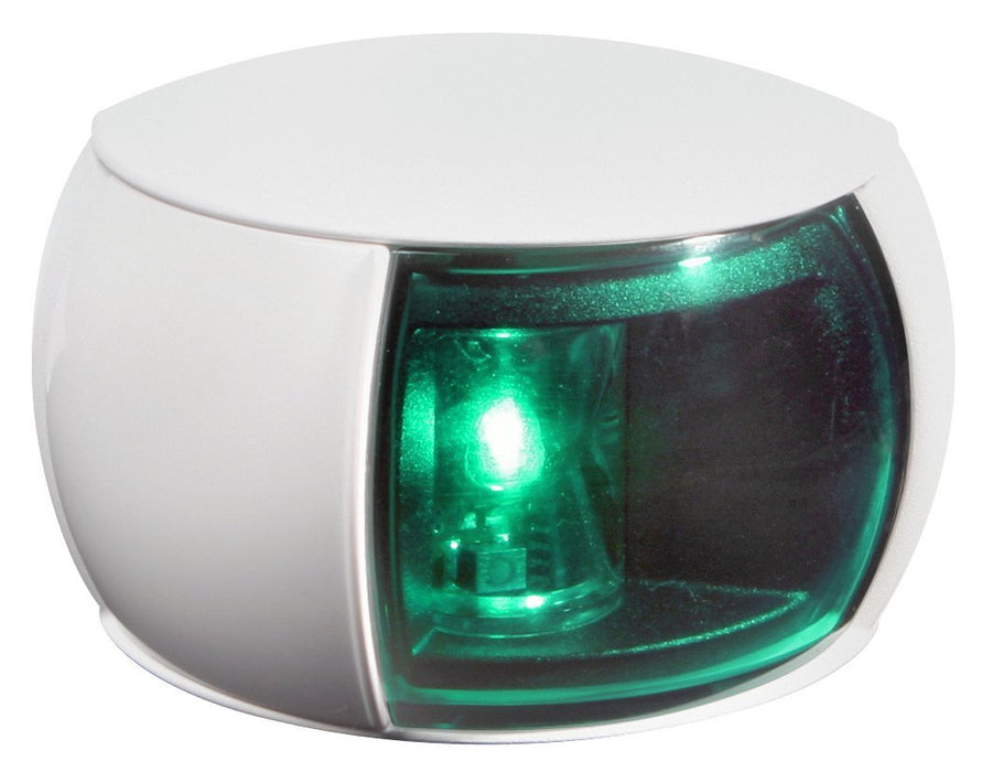 Hella 980520211 NaviLED Starboard (Green) Side Light Only, White w/Green Lens, 1 ea.