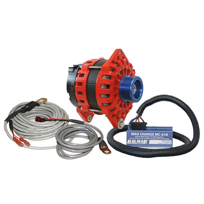 Balmar XT-DF-250-J10-KIT Alternator 250 AMP Kit 12V 3.15" Dual Ft Saddle J10, Pulley Regulator & Temp Sensor