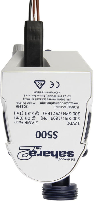 Attwood Sahara MK2 S500 Bilge Pump 500 GPH - 12V - Automatic