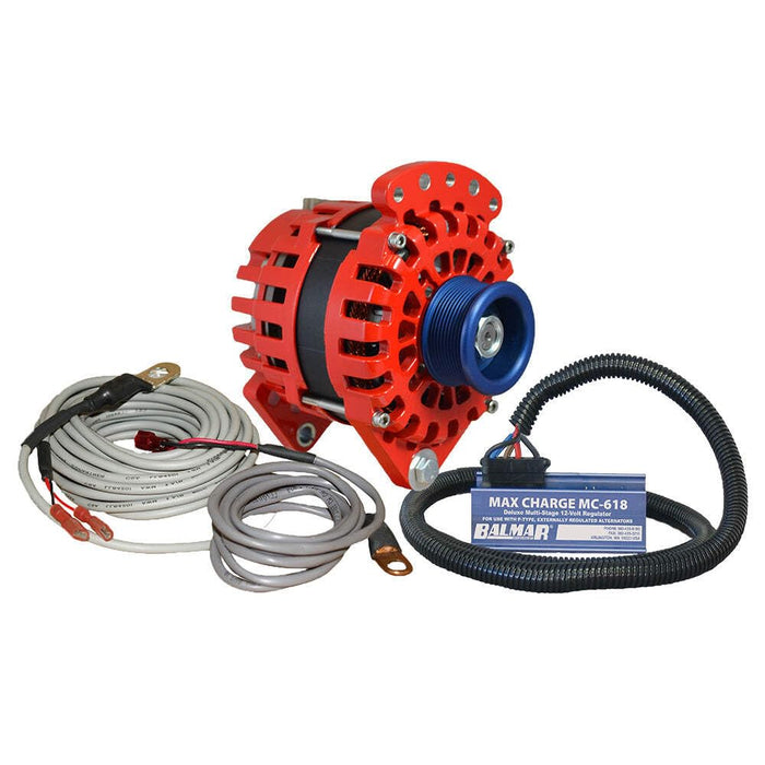 Balmar XT-CR-170-J10-KIT Alternator 170 AMP Kit 12V 3.15" Dual Ft Saddle J10, Pulley Regulator & Temp Sensor