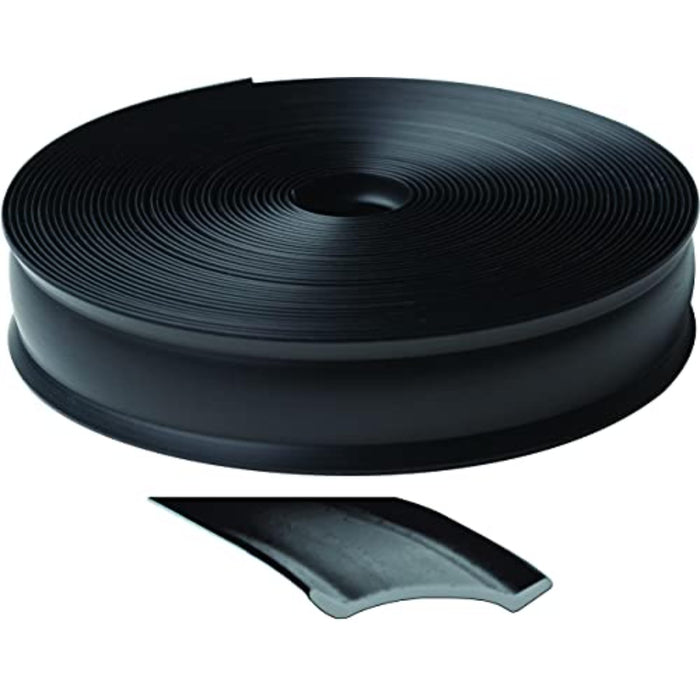 RV Designer E369 Insert Trim, 1" x 25', Heavy Duty Black