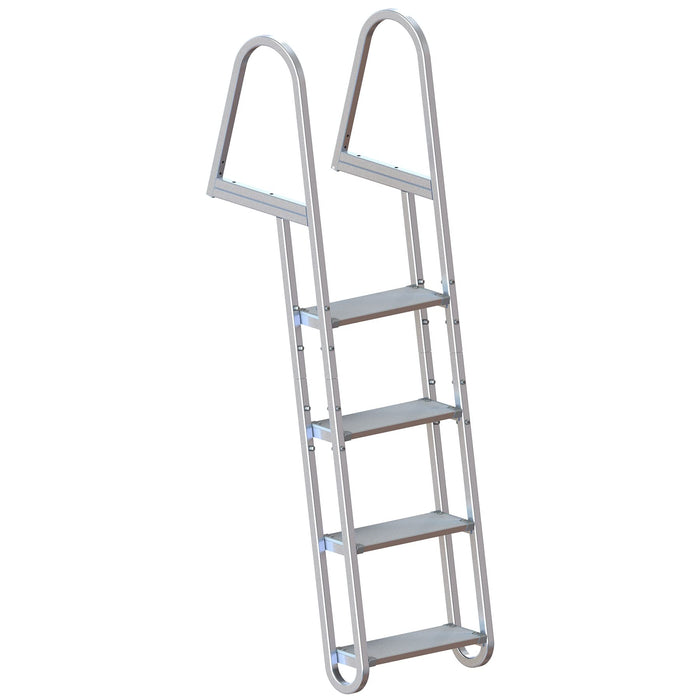 Dock Edge DE2154F Stand Off Welded Aluminum Ladder With Quick Release, 4-Step