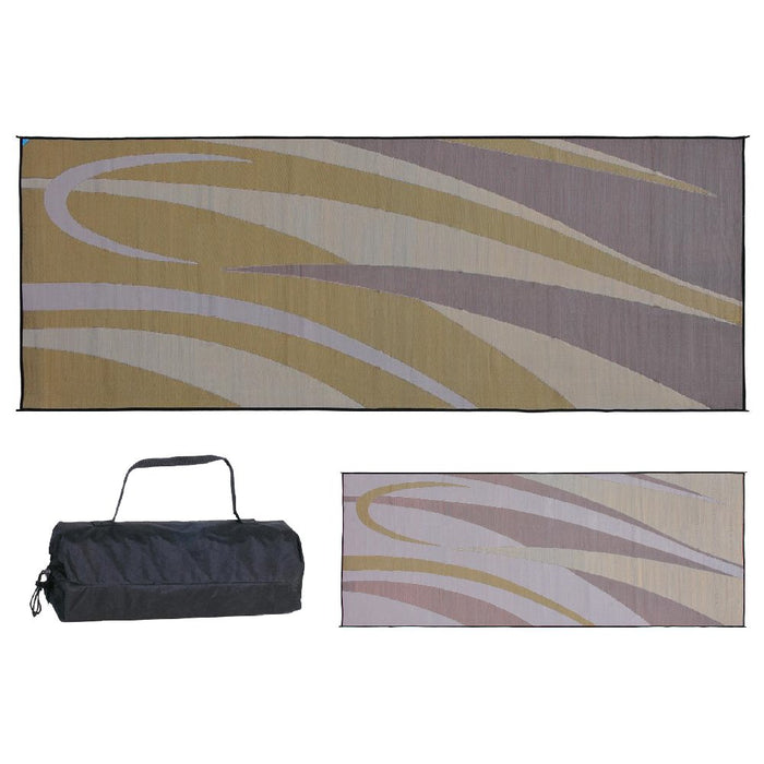 Ming's Mark GC7-BRN/GOLD Reversible Mat, Graphic Brown/Gold, 8' x 20'