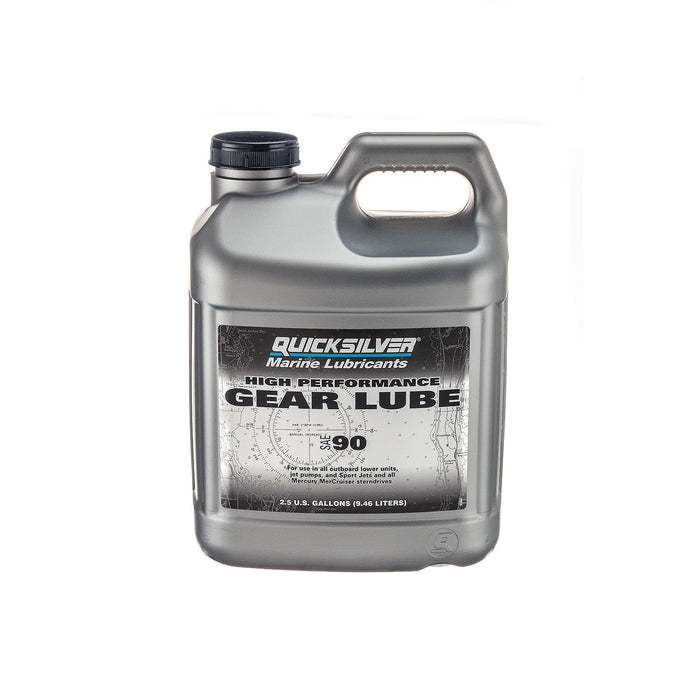 Mercury 92-8M0222073 Quicksilver SAE 90 High Performance Gear Lube, 2.5 Gallon