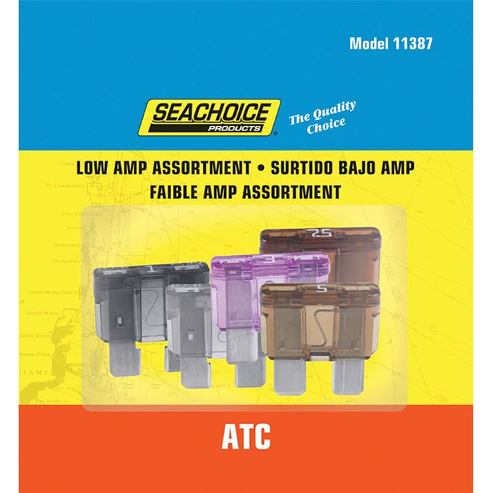Seachoice SC11387 Low Amp ATC Glass Fuse Assortment, 5ea