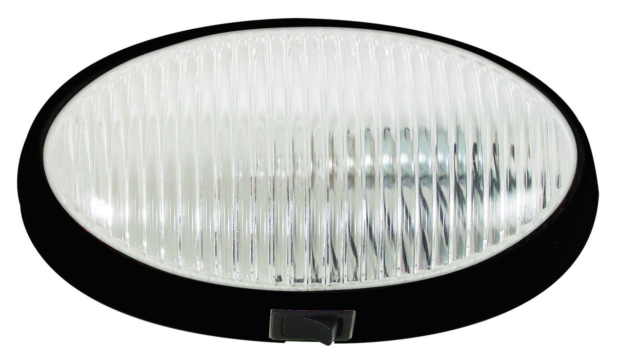 Optronics RVPL7CBP Oval Porch/ Utility Lights, Black w/Switch