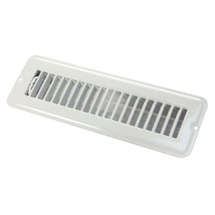 JR Products 02-28905 Metal Floor Registers, White Dampered