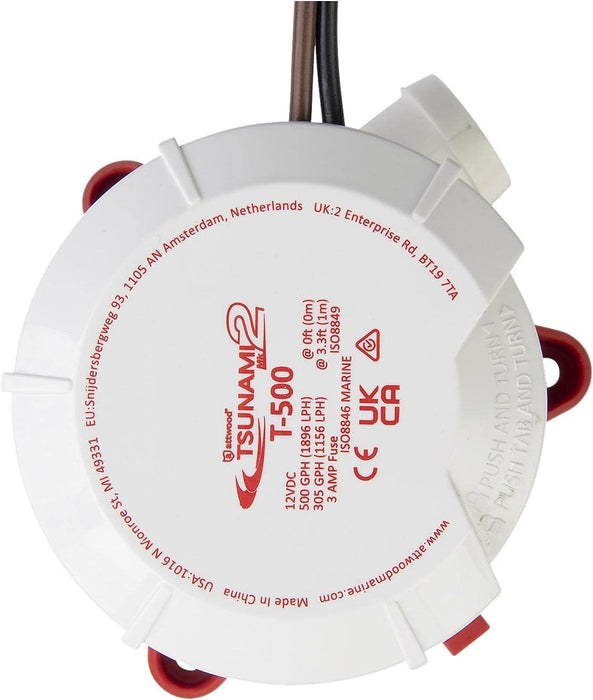 Attwood Tsunami MK2 Manual Bilge Pump - T500 - 500 GPH & 12V