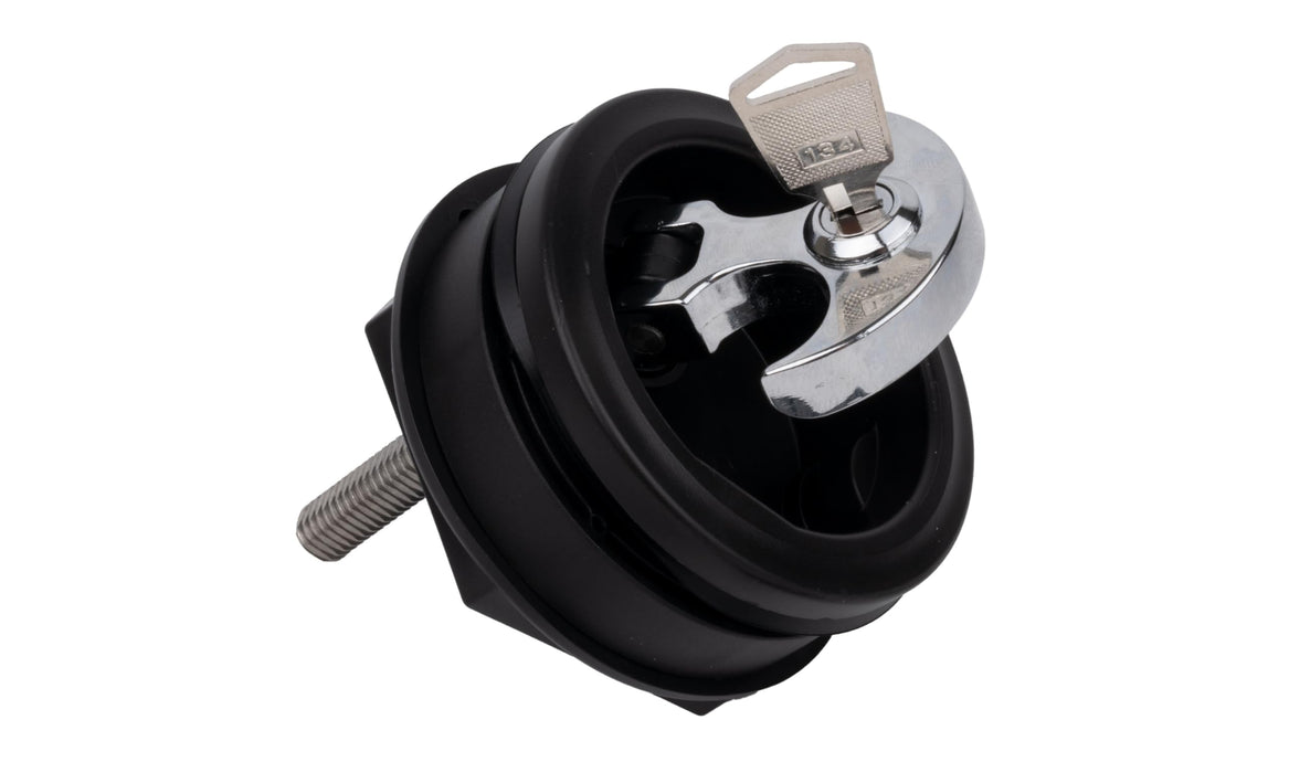 TH Marine ALC-1-DP T-H Marine Locking Anchor Handle Latch, Black Body, Chrome Handle
