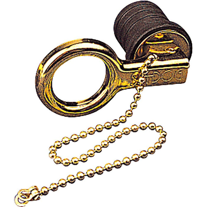 Sea Dog 520071-1 Brass Snap Handle Drain Plug, 1" w/Chain