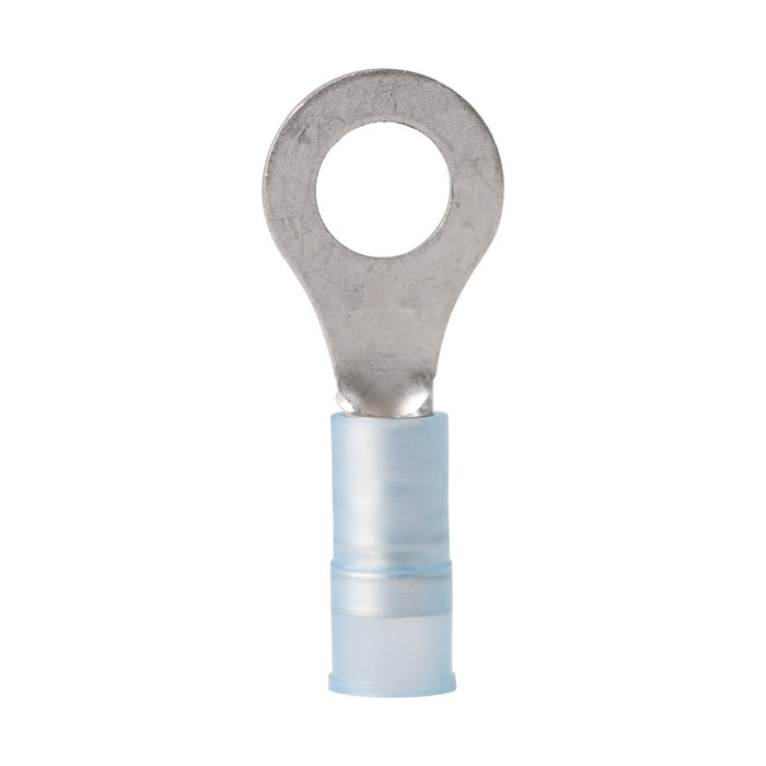 Ancor 230214 Marine Grade Nylon Insulated Ring Terminals, 1/4" Fastener, 16-14 Wire, Blue, 5/Pk