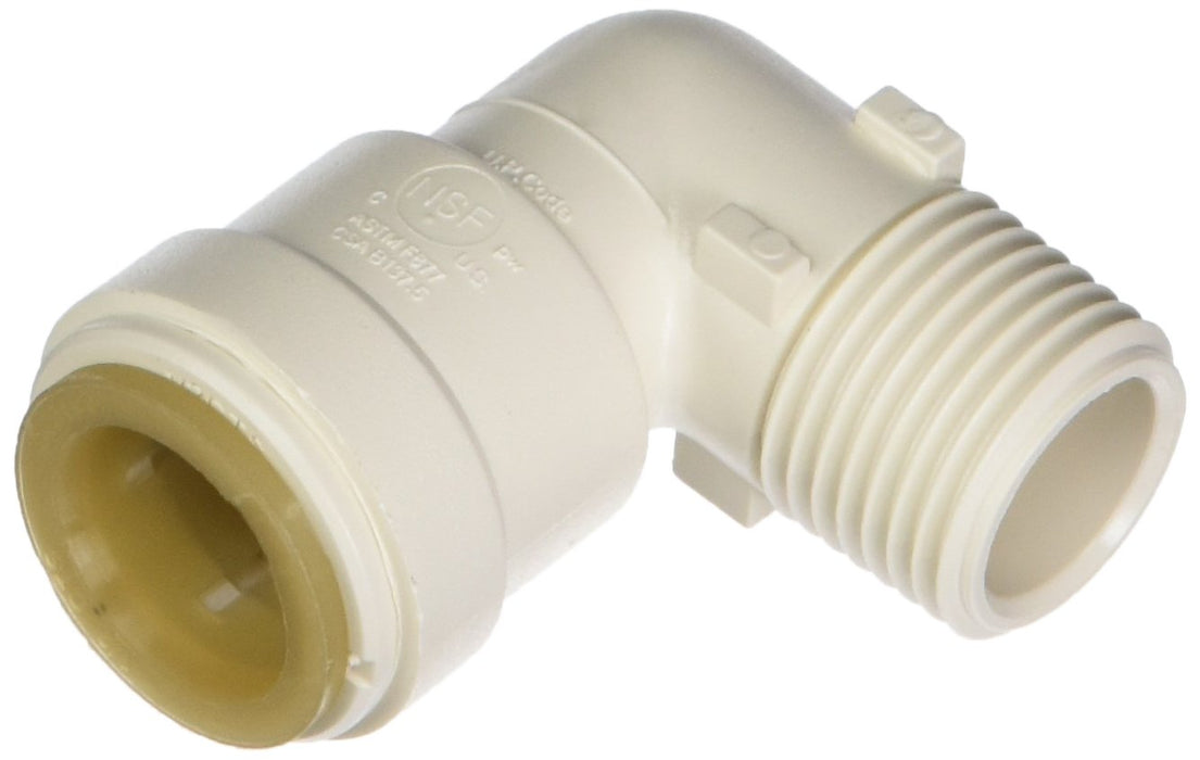 Sea Tech 959088 Aqualock Plastic Fitting, Male Elbow, 1/2" CTS