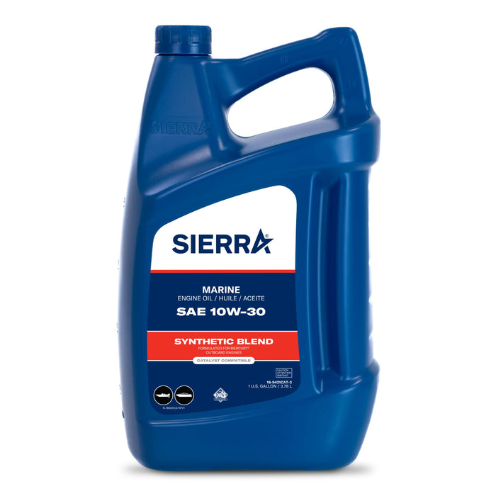 Sierra 18-9421CAT-3 4-Stroke Synthetic Blend Catalyst Outboard Engine Oil, 10W30, Gal.