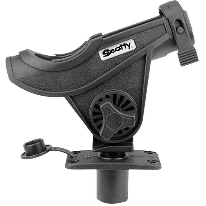 Scotty 0281-BK Bait Caster/Spinning Rod Holder w/ Flush Mt., Black, 12/case