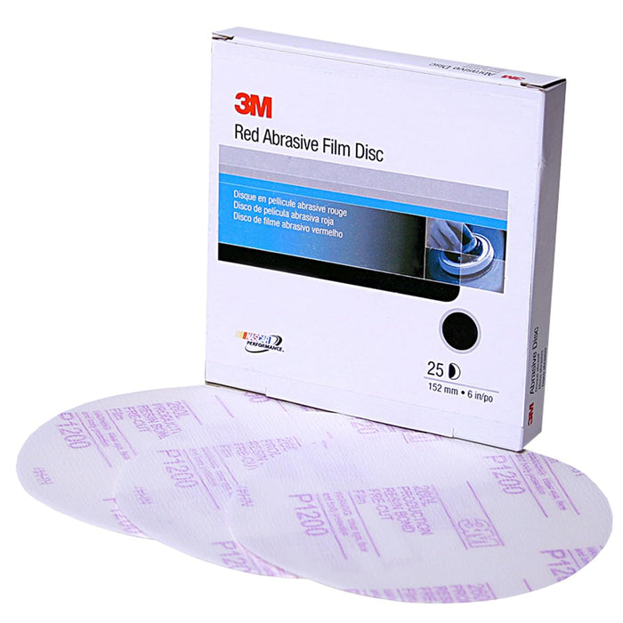 3M 1184 Red Hookit Film 6 P1500 25/Bx