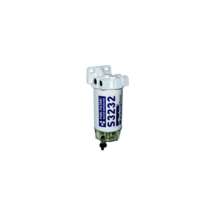 Racor 660R-RAC-01 10 Micron Gas Spin-On Fuel/Water Seperator w/ Clear Bowl for, Outboards
