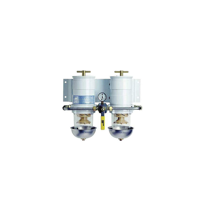 Racor 75500MAX30 Turbine Series Dual Fuel Filter W/ Rotary Valve, 30 M ...
