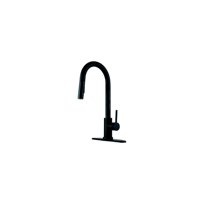 Dura Faucet DF-NMK540-MB Streamline Pull-Down Touch On/Off Kitchen Faucet, Matte Black
