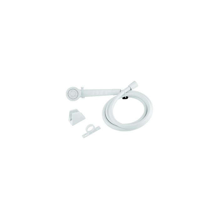 Dura Faucet DF-SA130-WT Economy Single Function Shower Wand & Hose Kit, White