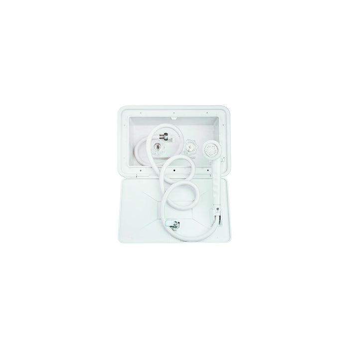 Dura Faucet DF-SA170-WT Exterior Shower & Box Kit, White