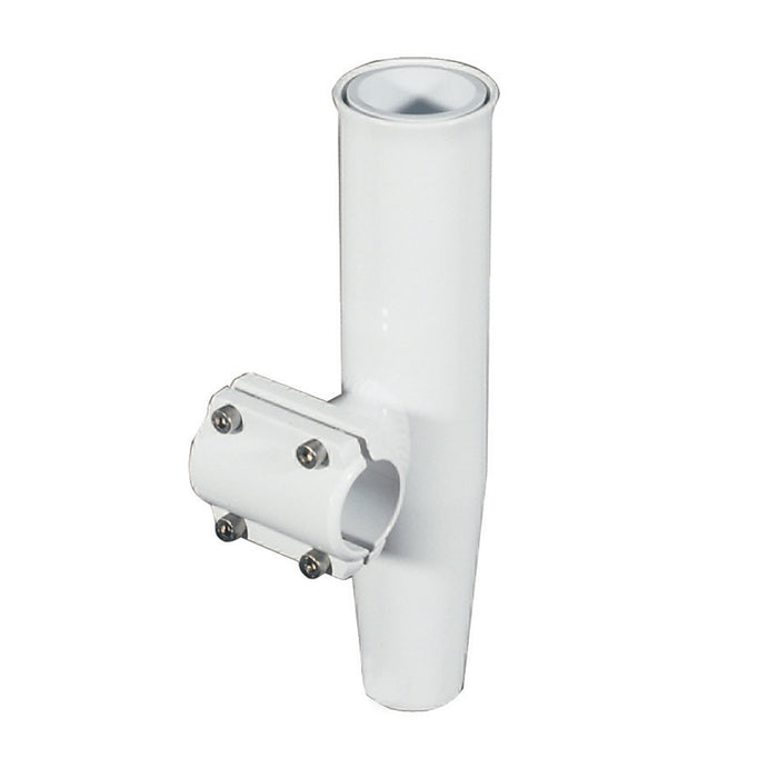 Portacañas con abrazadera Lee's - Aluminio blanco - Montaje horizontal - Compatible con tubos de 1,900" de diámetro exterior