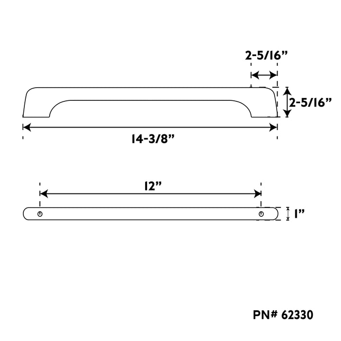 Whitecap Teak Towel Bar - 14"