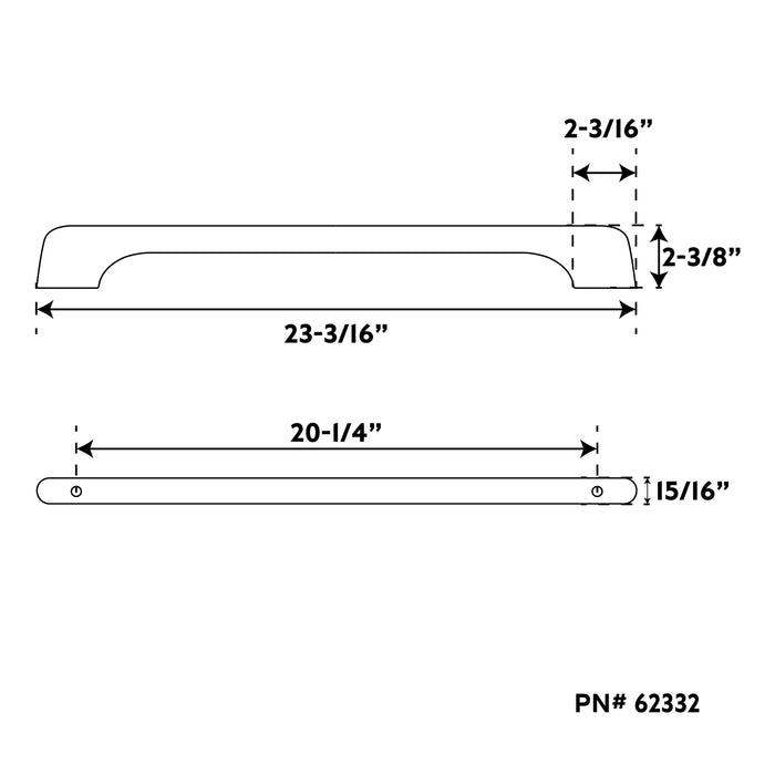 Whitecap Teak Long Towel Bar - 23"