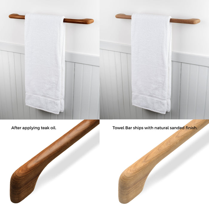 Whitecap Teak Long Towel Bar - 23"