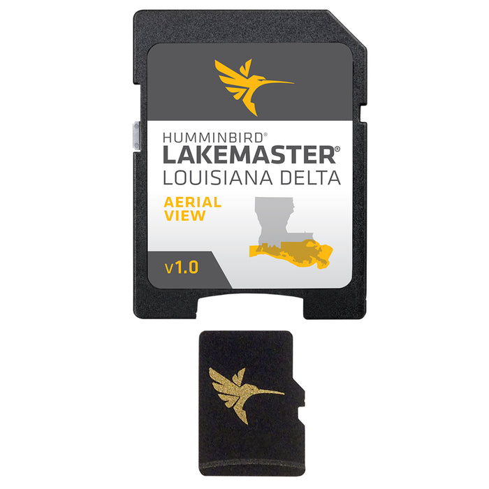 Vista aérea satelital del Humminbird LakeMaster - Delta de Luisiana