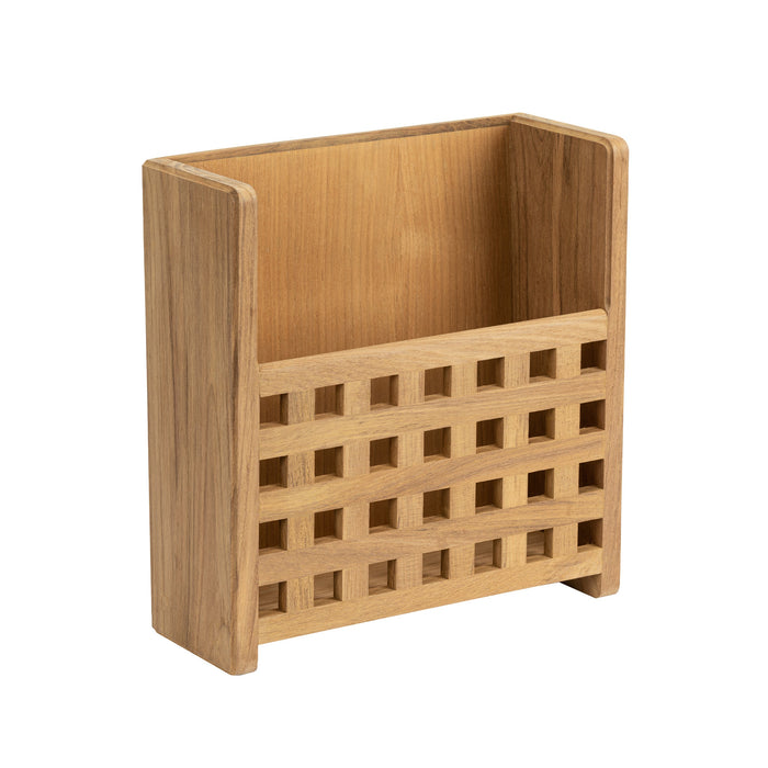 Whitecap Teak Grate Front Magazine Rack