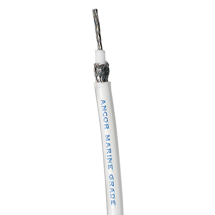 Cable coaxial estañado Ancor blanco RG 8X - 500'