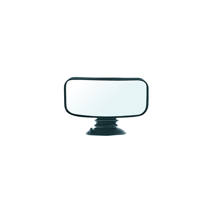 CIPA Mirrors 11050 Fully Adjustable 4" x 8" Convex Suction Cup Mirror Black