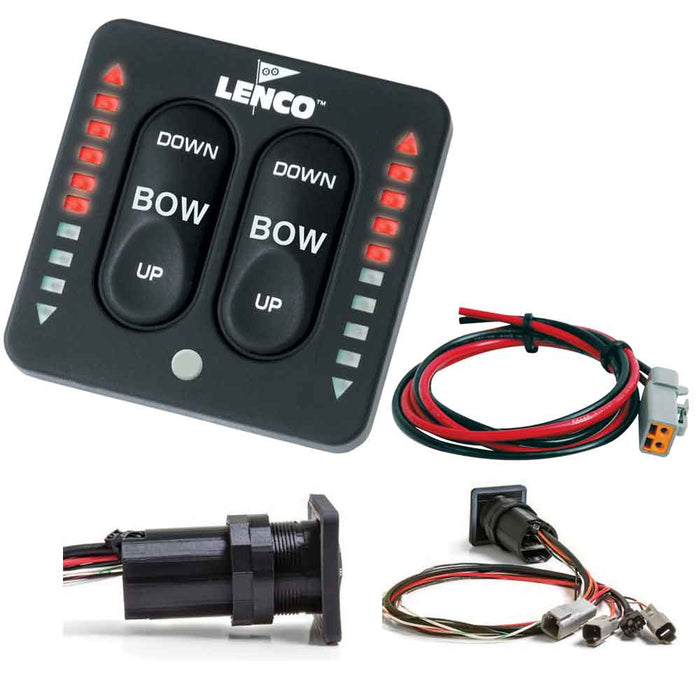 Lenco LED Indicator Integrated Tactile Switch Kit with Pigtail for Single Actuator Systems