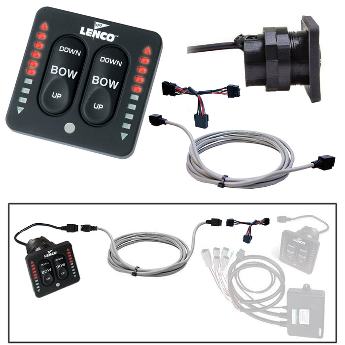 Kit Flybridge Lenco con teclado indicador LED e interruptor táctil de dos piezas - 20'
