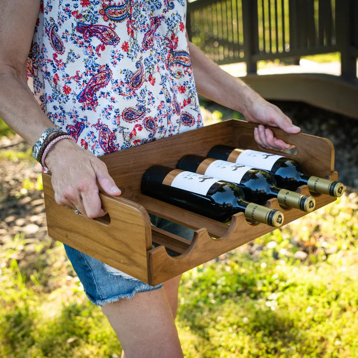 Whitecap 60239 Five Bottle Stackable Wine Caddy