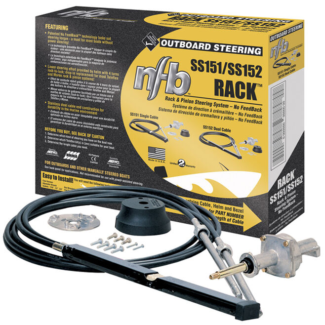 SeaStar SS15212 No Feedback Rack and Pinion Steering Kit, Dual