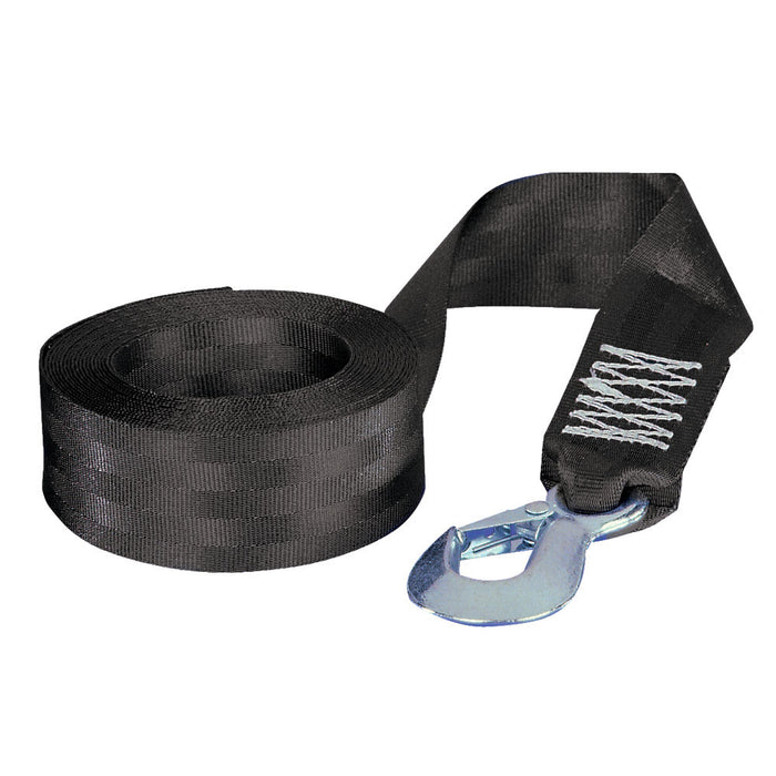 Correa para cabrestante Fulton de 2" x 12' con gancho (carga máxima de 1800 lb)