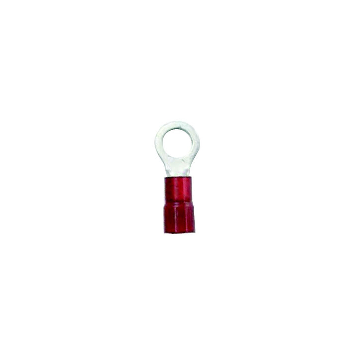Ancor 230201 Marine Grade Nylon Insulated Ring Terminals, #6 Fastener, 22-18 Wire, Red, 6/Pk