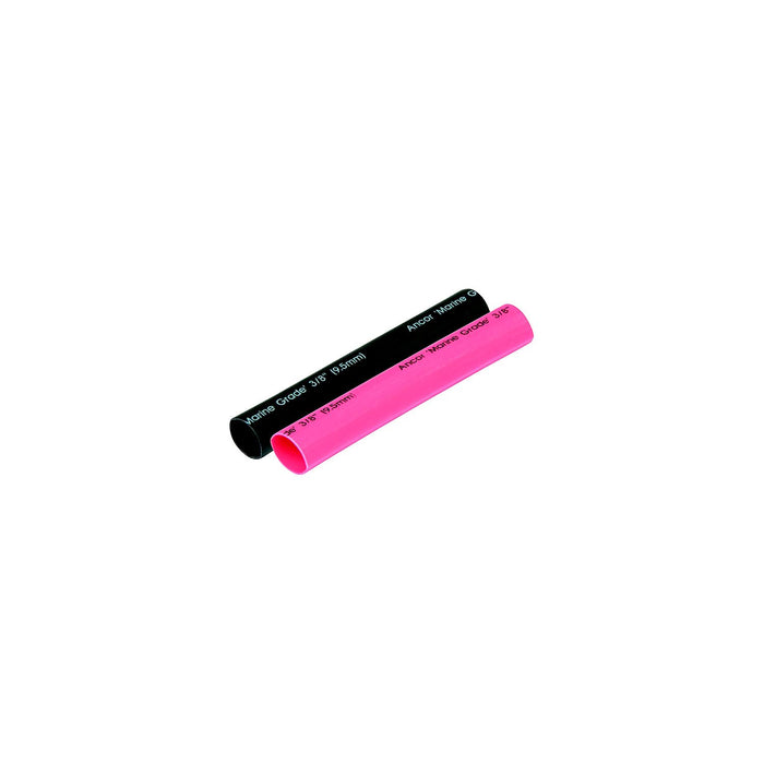 Ancor 304602 Marine Grade Adhesive Lined Heat Shrink Tubing, 3/8" x 3", Black/Red, 1/1/Pk