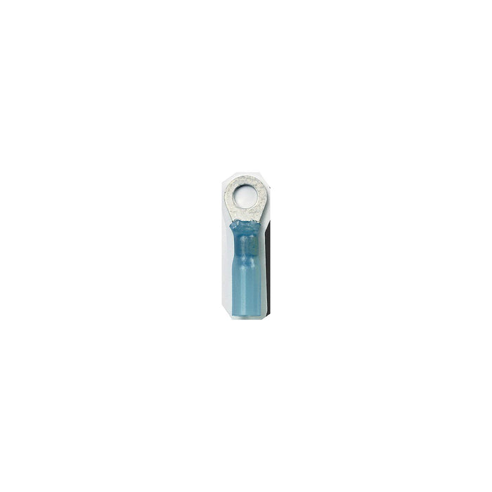 Ancor 311603 Marine Grade Heat Shrink Ring Terminals, 3/8" Fastener, 16-14 Wire, Blue, 3/Pk