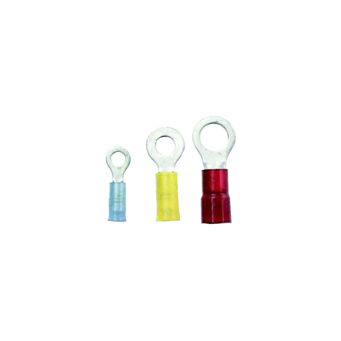 Ancor 230214 Marine Grade Nylon Insulated Ring Terminals, 1/4" Fastener, 16-14 Wire, Blue, 5/Pk