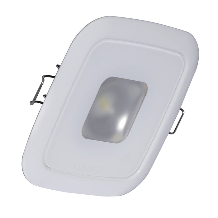 Lumitec Square Mirage Down Light - Atenuación de espectro RGBW - Bisel blanco