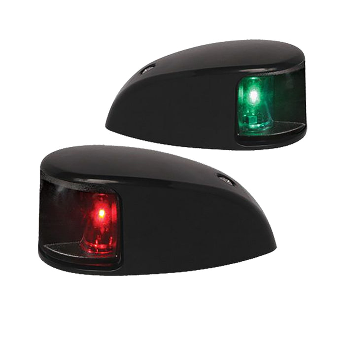 Par de luces LED NaviLED Hella Marine para montaje en cubierta (babor y estribor) - 2 nm - Lente transparente/carcasa negra