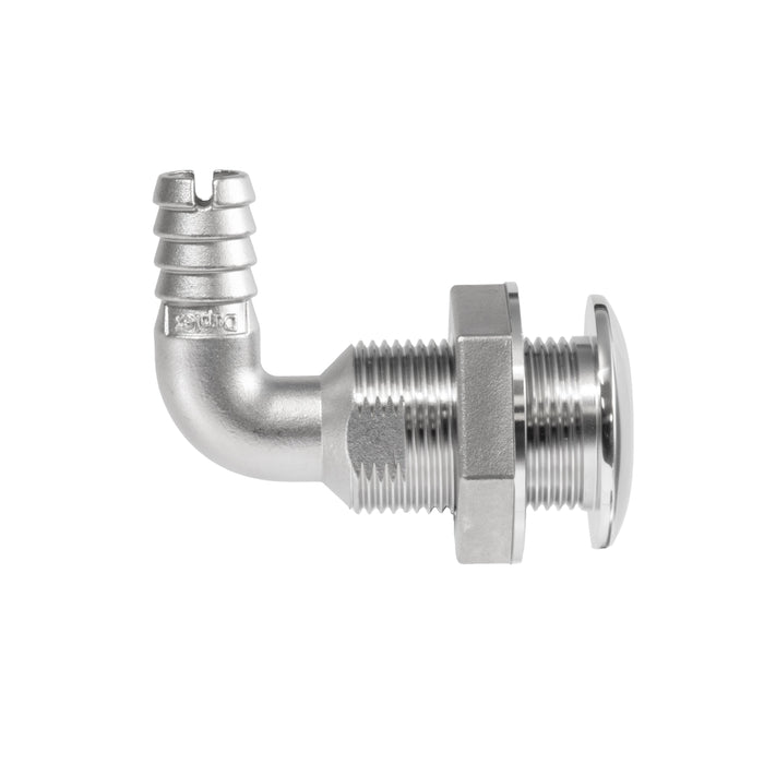 Whitecap 6577X Pasacascos dúplex de acero inoxidable - 90 grados - 3/4"