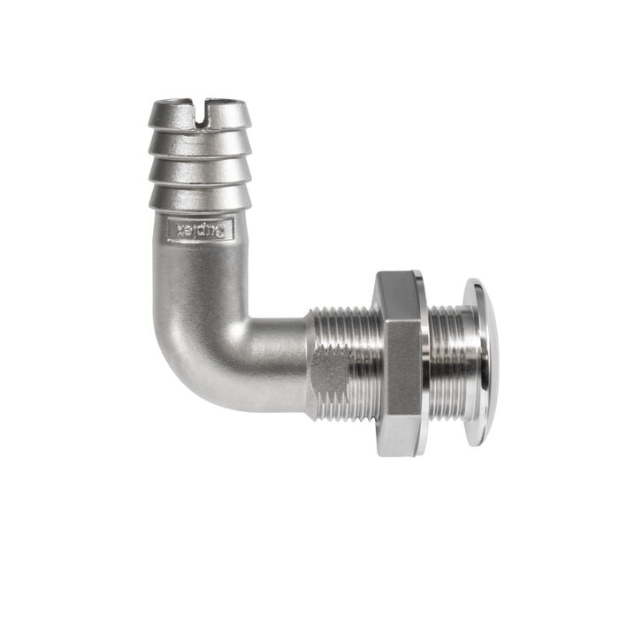 Whitecap 6579X Pasacasco dúplex de acero inoxidable - 90 grados - 1-1/8"