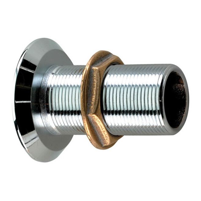 Perko 0361005CHR Flush Mount Drain For 3/4" Pipe, Chrome/Bronze