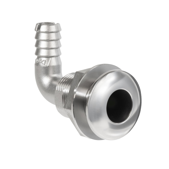 Whitecap 6577X Pasacascos dúplex de acero inoxidable - 90 grados - 3/4"